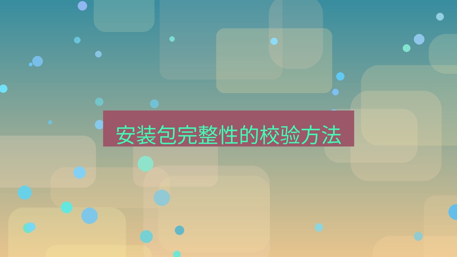 快连VPN 安装包完整性的校验方法