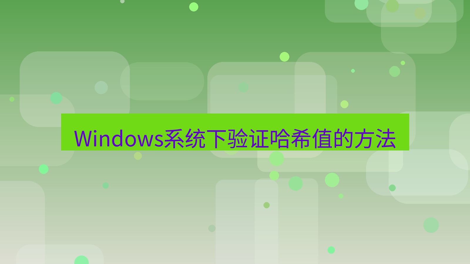 快连VPN Windows系统下验证哈希值的方法