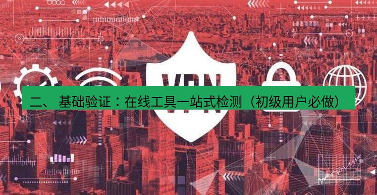 快连VPN 二、 基础验证：在线工具一站式检测（初级用户必做）